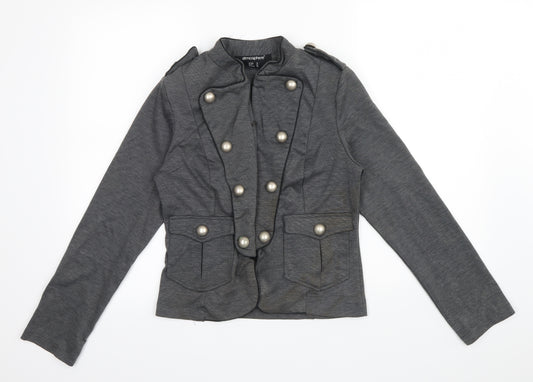 Front view of Primark women’s grey jacket, size UK 10