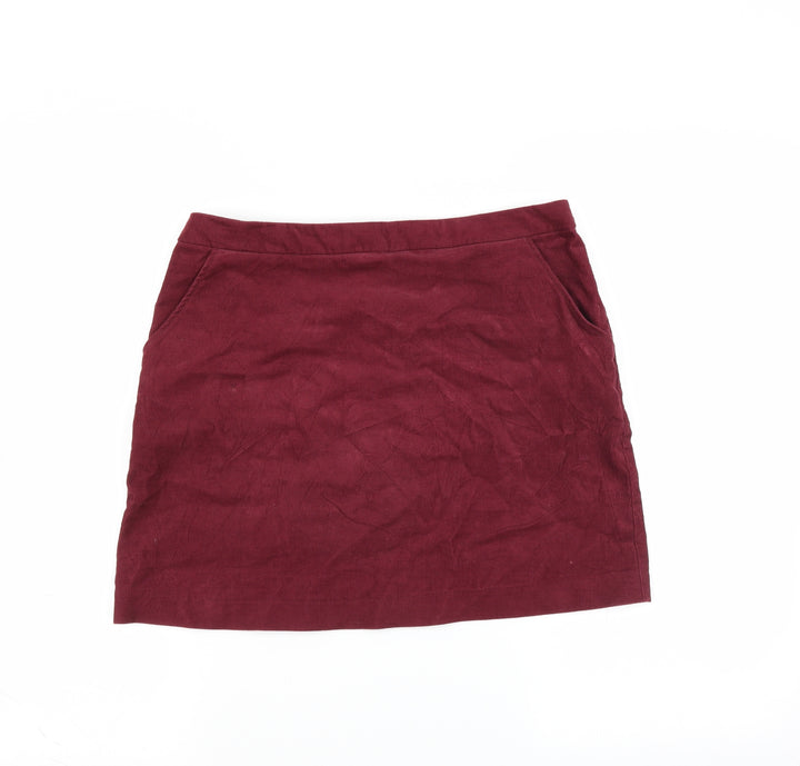 H&M Womens Purple Corduroy A-Line Skirt Size 12