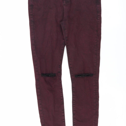 Topshop Womens Purple  Denim Skinny Jeans Size 28 in L30 in