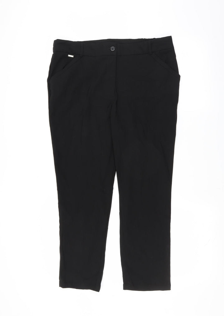 Damart Womens Black Trousers Size 16 L24 in