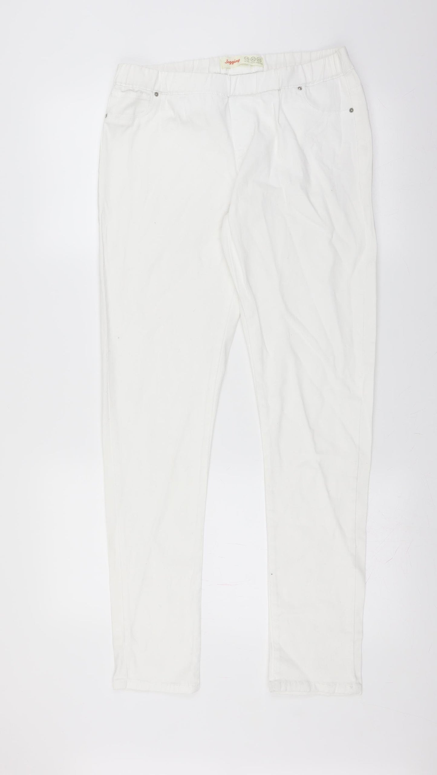 Primark Womens White  Denim Jegging Jeans Size 14 L31 in