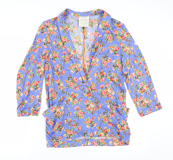 River Island Womens Blue Floral Jacket Blazer Size 10