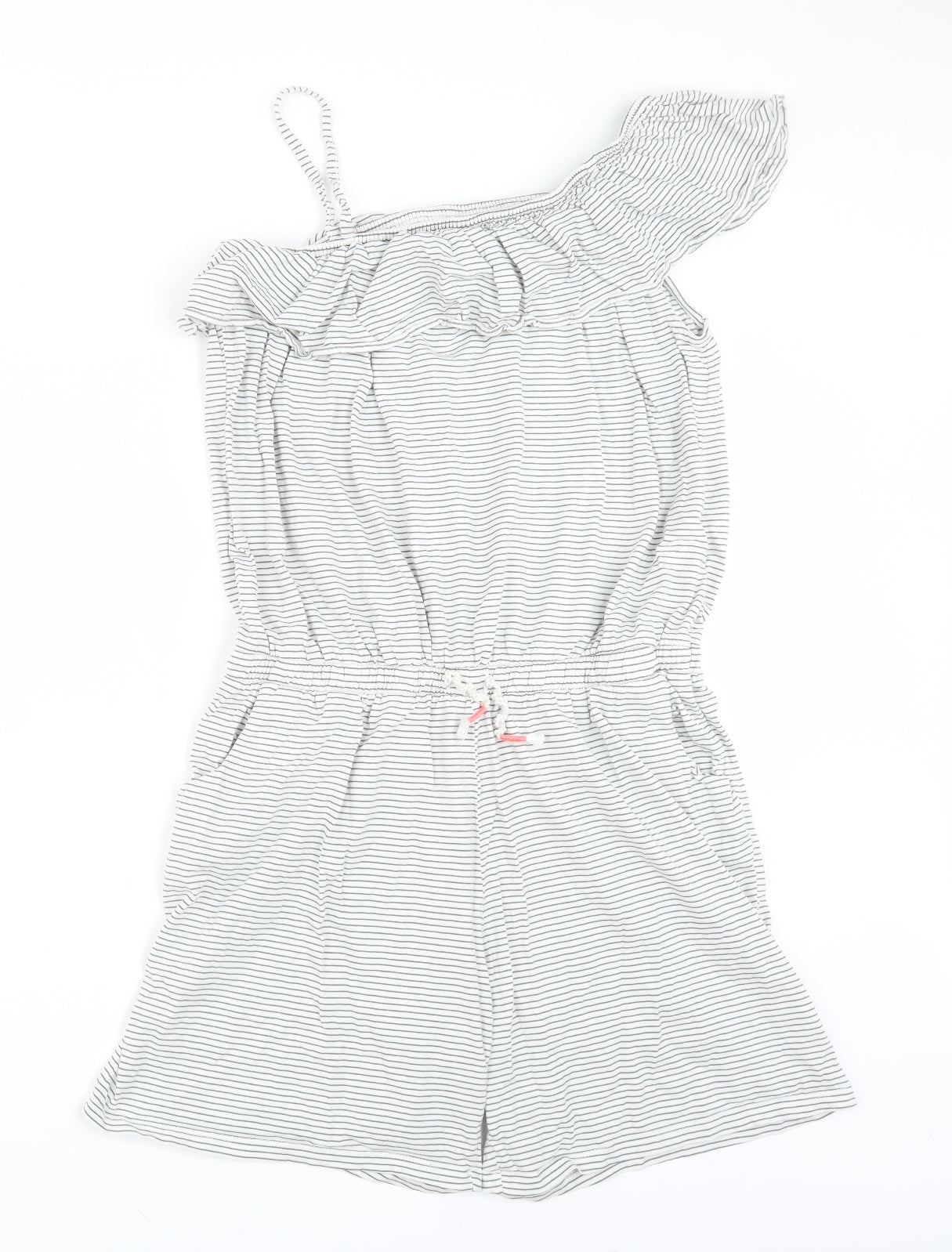 NEXT Girls Grey Striped  Playsuit One-Piece Size 15 Years