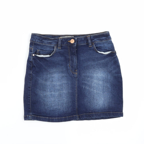 NEXT Girls Blue  Denim A-Line Skirt Size 10 Years