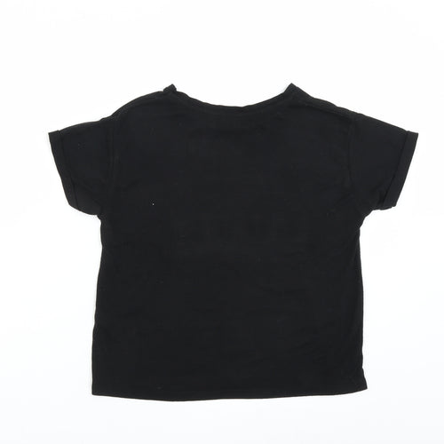 Dunnes Stores Girls Black   Basic T-Shirt Size 10-11 Years  - forever love
