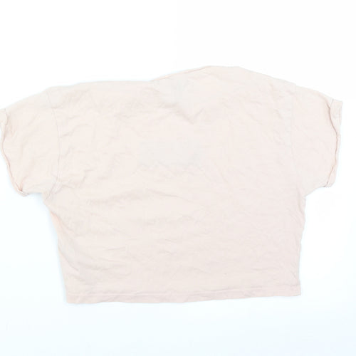 New Look Girls Pink   Cropped T-Shirt Size 10-11 Years  - kinda care kinda dont
