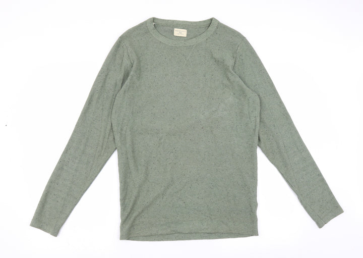 Selected Homme Mens Green Pullover Sweatshirt Size S