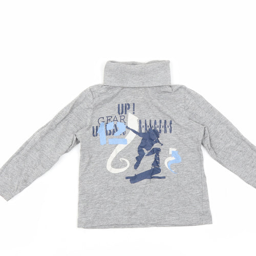 Lupilu Boys Grey   Basic T-Shirt Size 12-18 Months  - skate