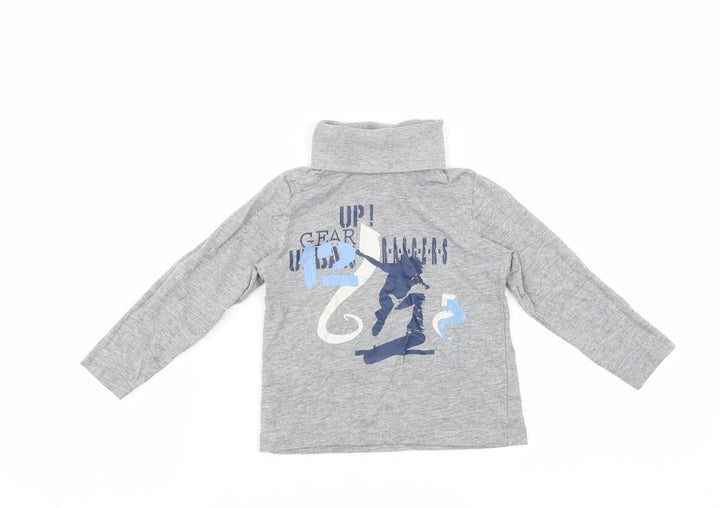 Lupilu Boys Grey Basic T-Shirt Size 12-18 Months - skate