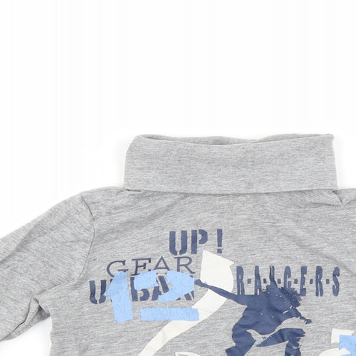 Lupilu Boys Grey   Basic T-Shirt Size 12-18 Months  - skate