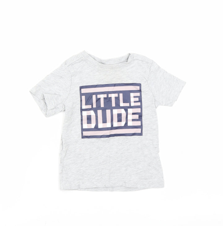 Nutmeg Baby Grey   Basic T-Shirt Size 12-18 Months  - little dude