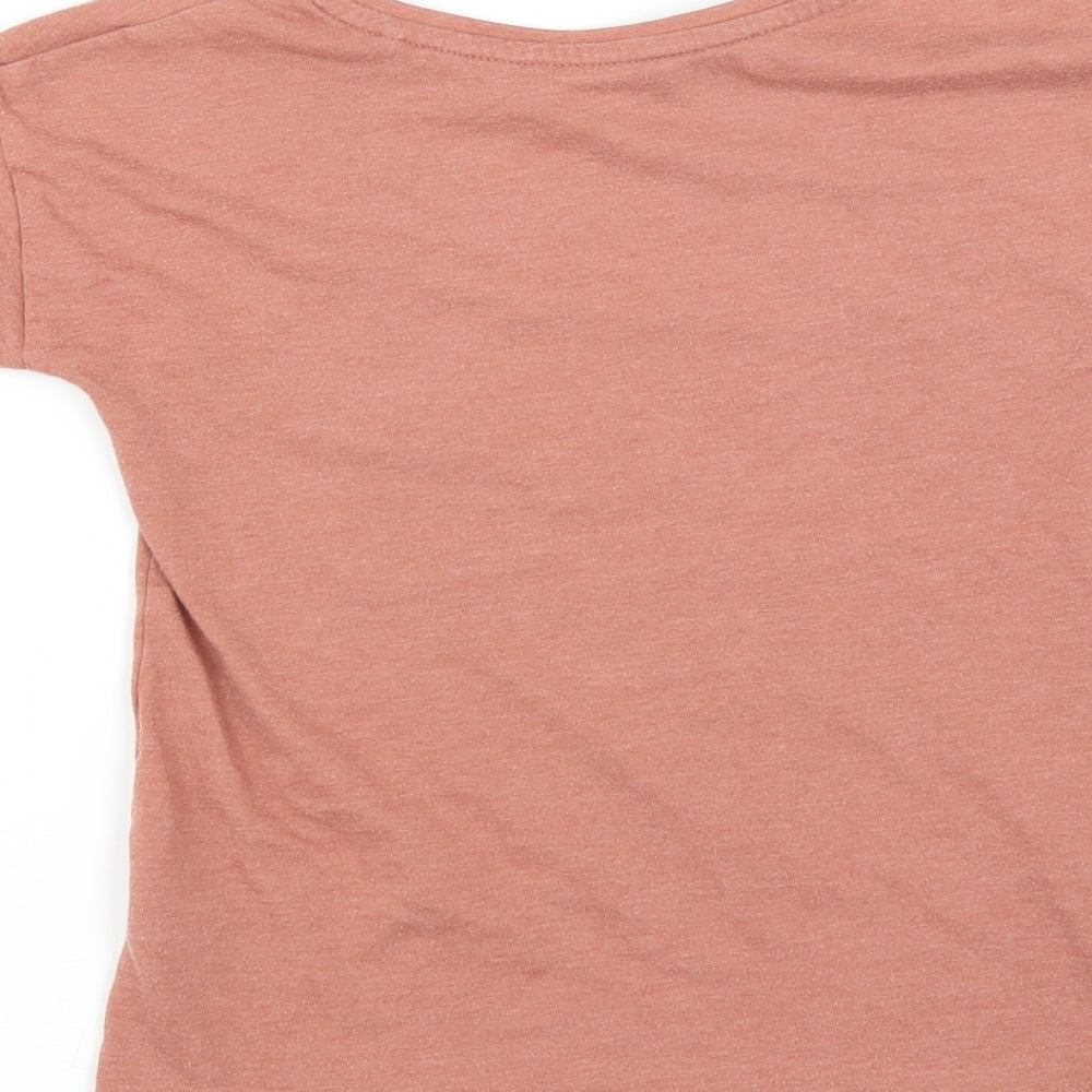 Sainsburys Girls Brown   Basic T-Shirt Size 6 Years  - animal