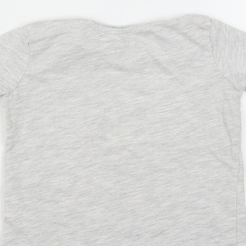Primark Girls Grey   Basic T-Shirt Size 2-3 Years  - unicorn