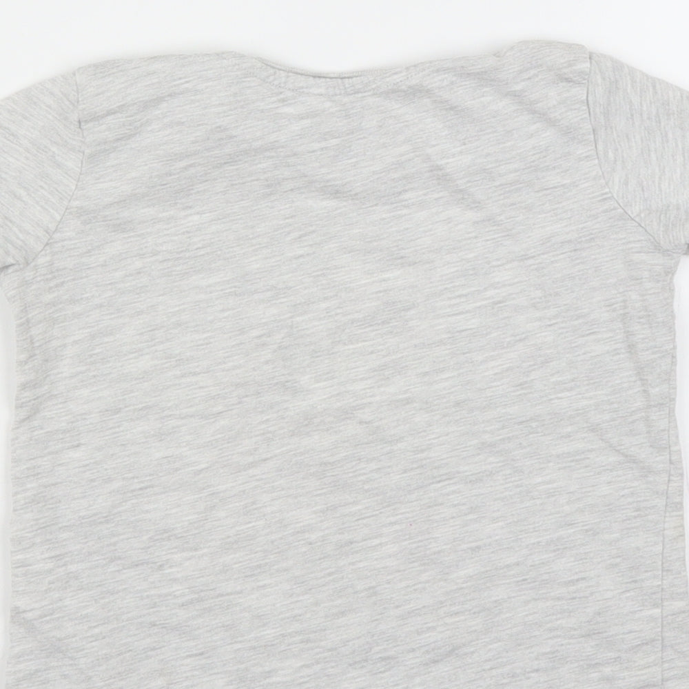 Primark Girls Grey   Basic T-Shirt Size 2-3 Years  - unicorn