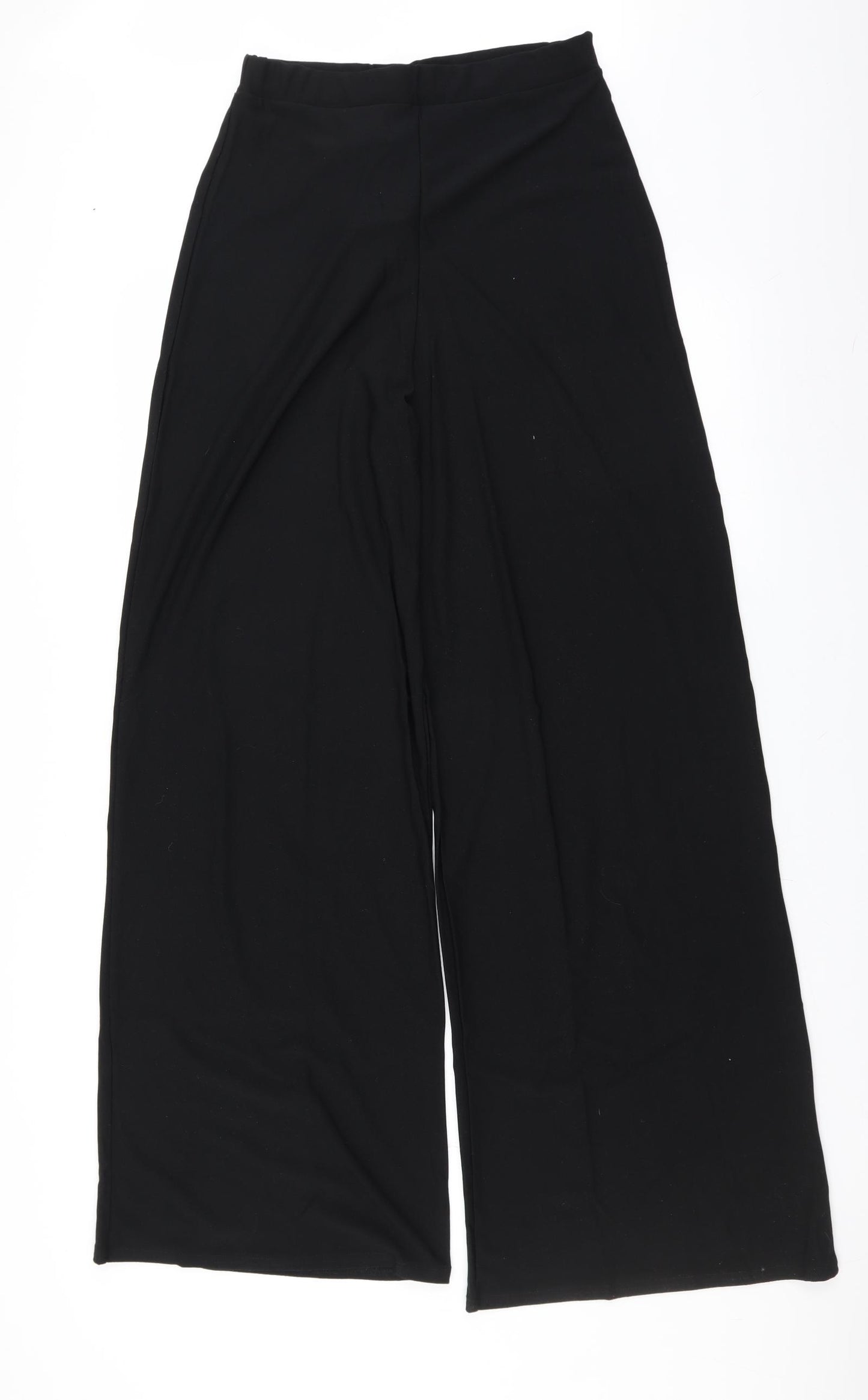 PRETTYLITTLETHING Womens Black   Trousers  Size 12 L33 in - wide leg