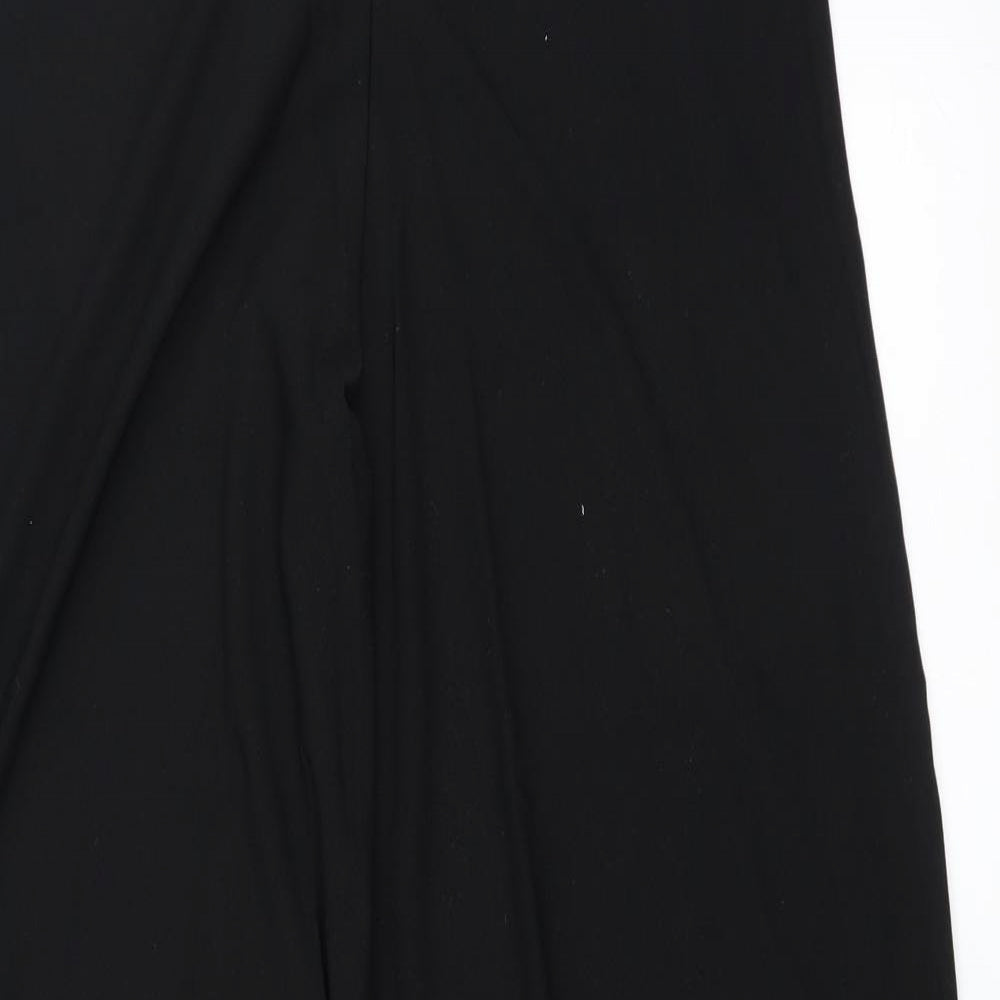 PRETTYLITTLETHING Womens Black   Trousers  Size 12 L33 in - wide leg