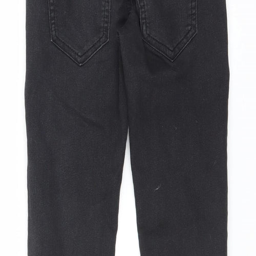 Blue Zoo Girls Black  Denim Skinny Jeans Size 7 Years - tie side leg detail