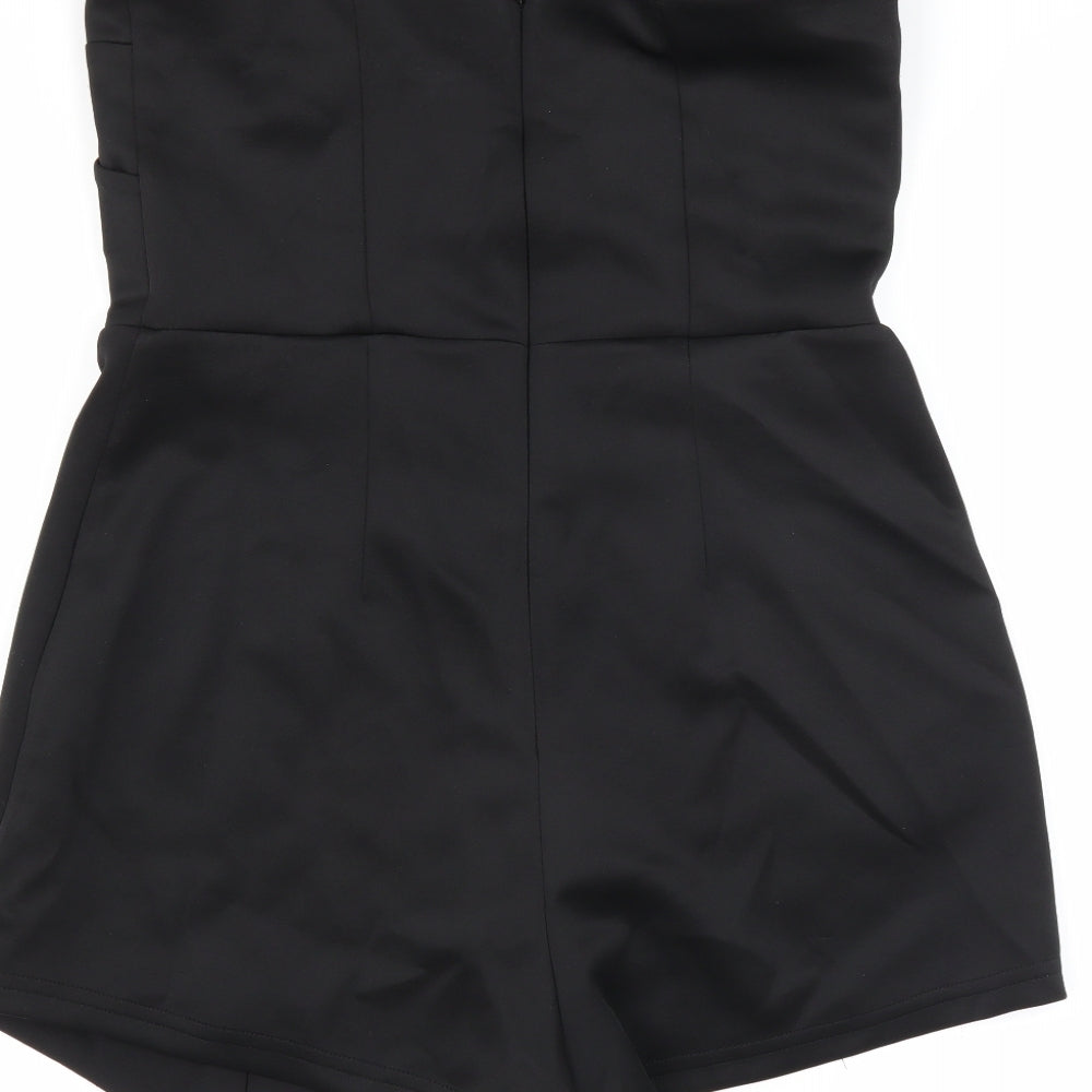 Topshop Womens Black   Playsuit One-Piece Size 14