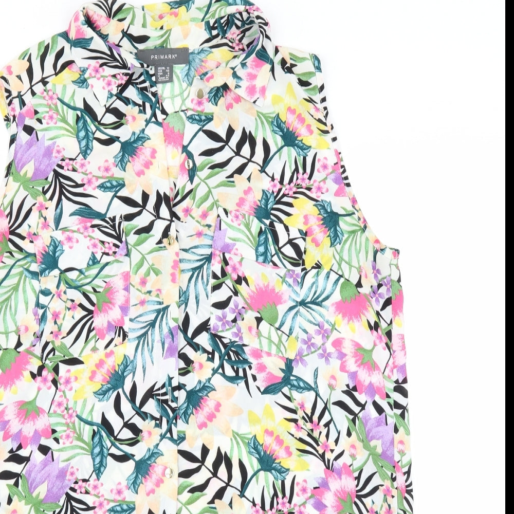 Primark Womens Multicoloured Floral  Basic Blouse Size 12