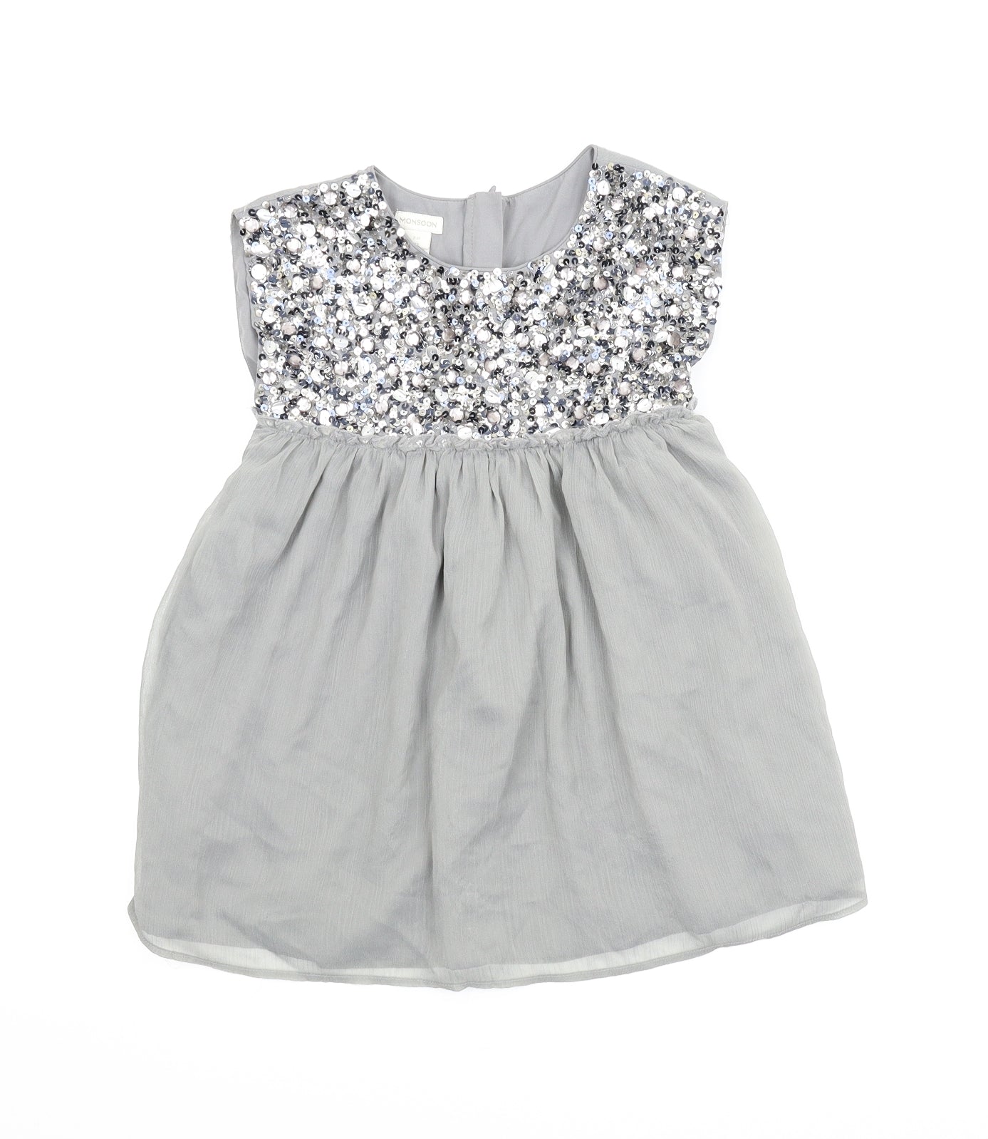 Monsoon Girls Grey   A-Line  Size 7-8 Years