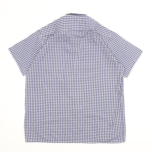 Peak Performance Mens Blue Check   Button-Up Size L