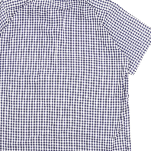 Peak Performance Mens Blue Check   Button-Up Size L
