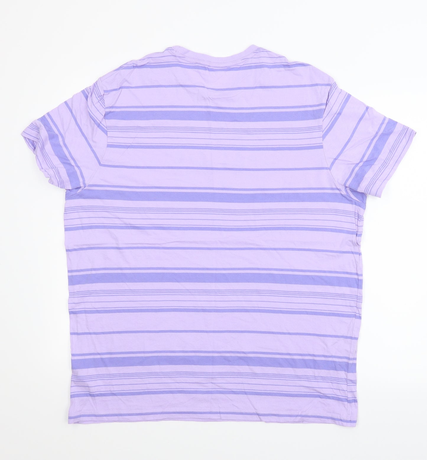 Primark Mens Purple Striped   T-Shirt Size 2XL
