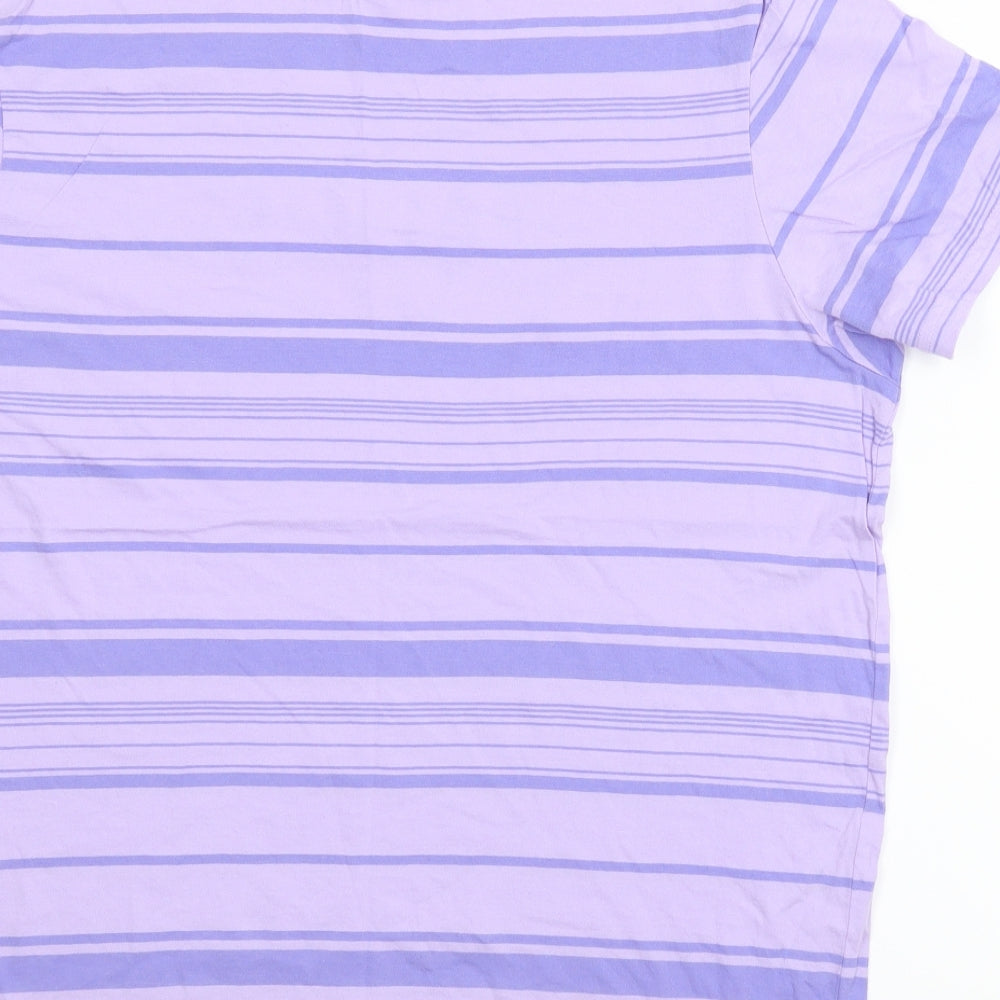 Primark Mens Purple Striped   T-Shirt Size 2XL
