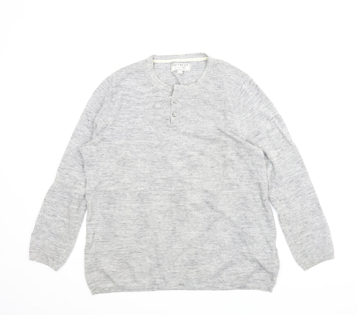 F&F Mens Grey   Pullover Jumper Size XL