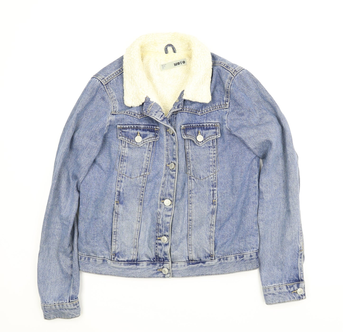 Topshop Womens Blue  Denim Jacket  Size 10