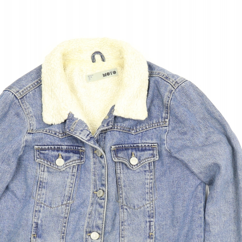 Topshop Womens Blue  Denim Jacket  Size 10