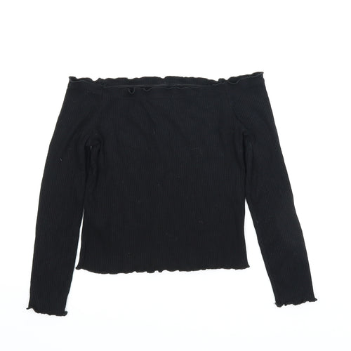 Primark Womens Black   Cropped Blouse Size 6