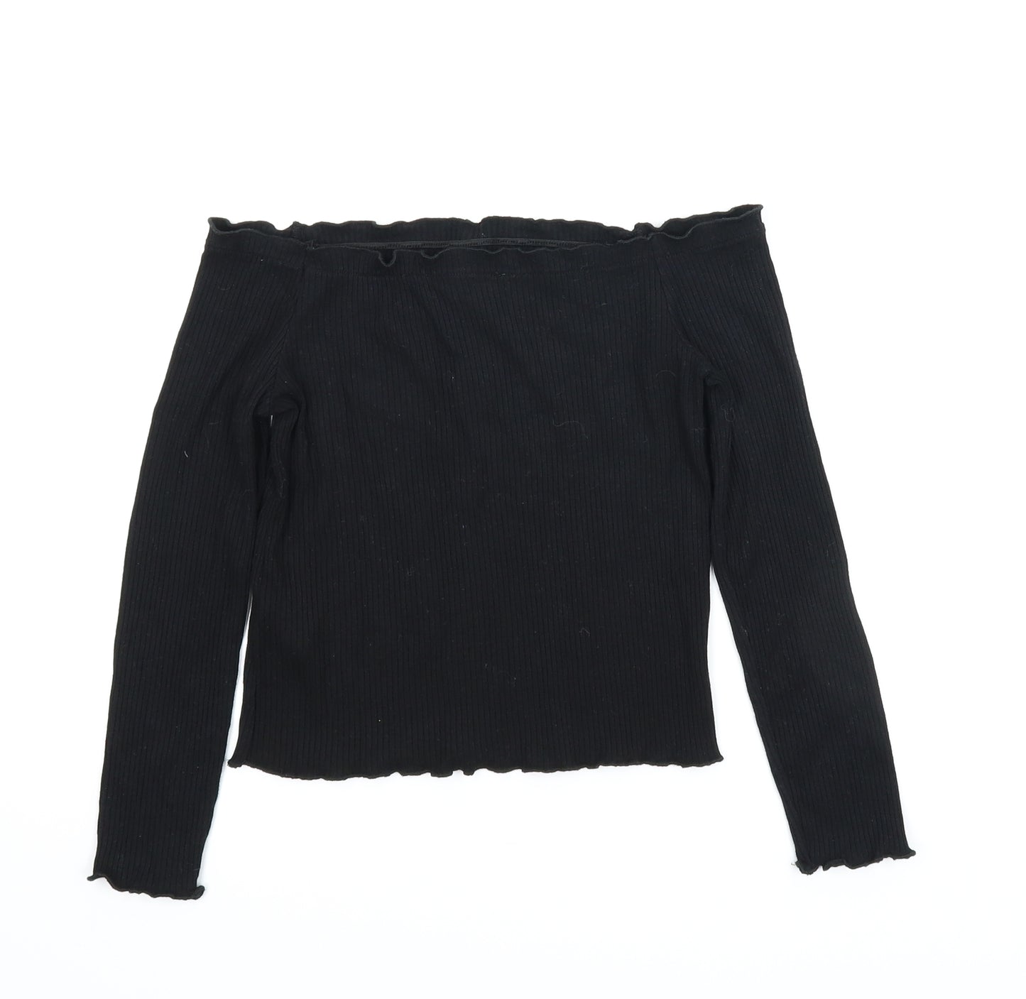 Primark Womens Black   Cropped Blouse Size 6
