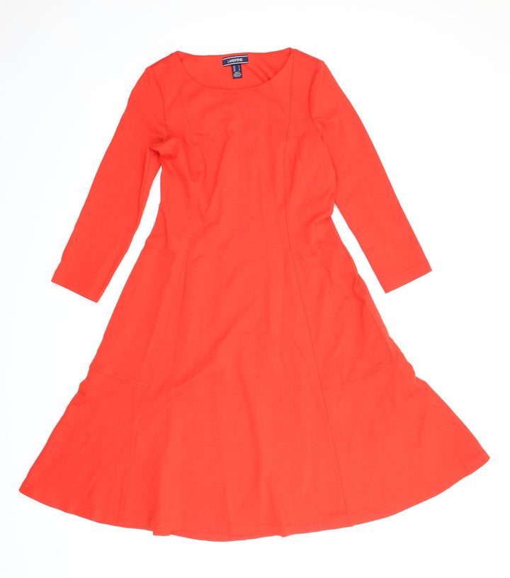 Lands' End Womens Red A-Line Size S