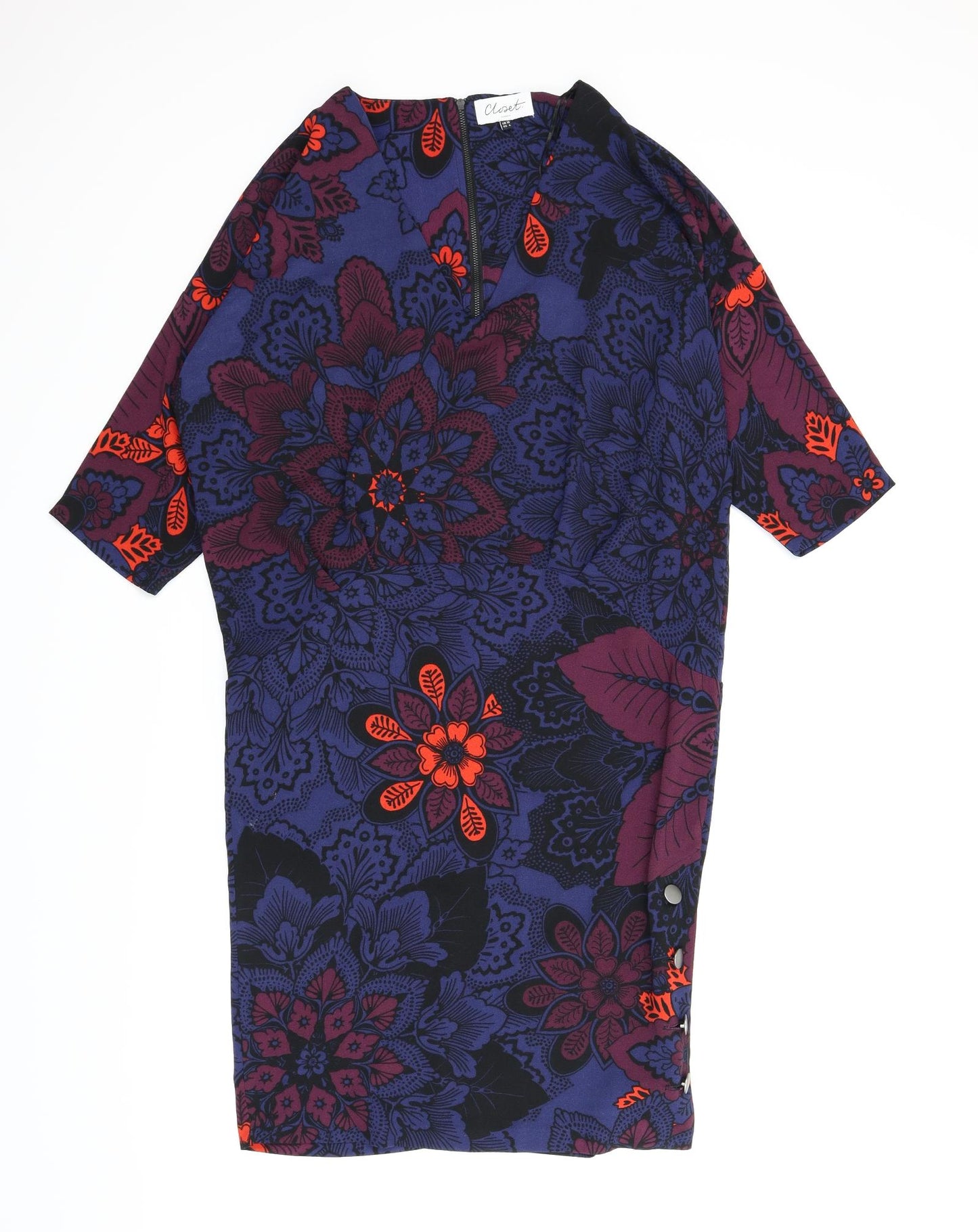 Closet Womens Blue Paisley  Sheath  Size 10