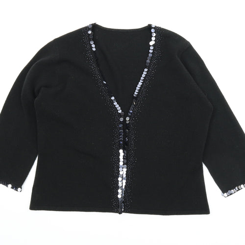 Preworn Womens Black   Cardigan Jumper Size M
