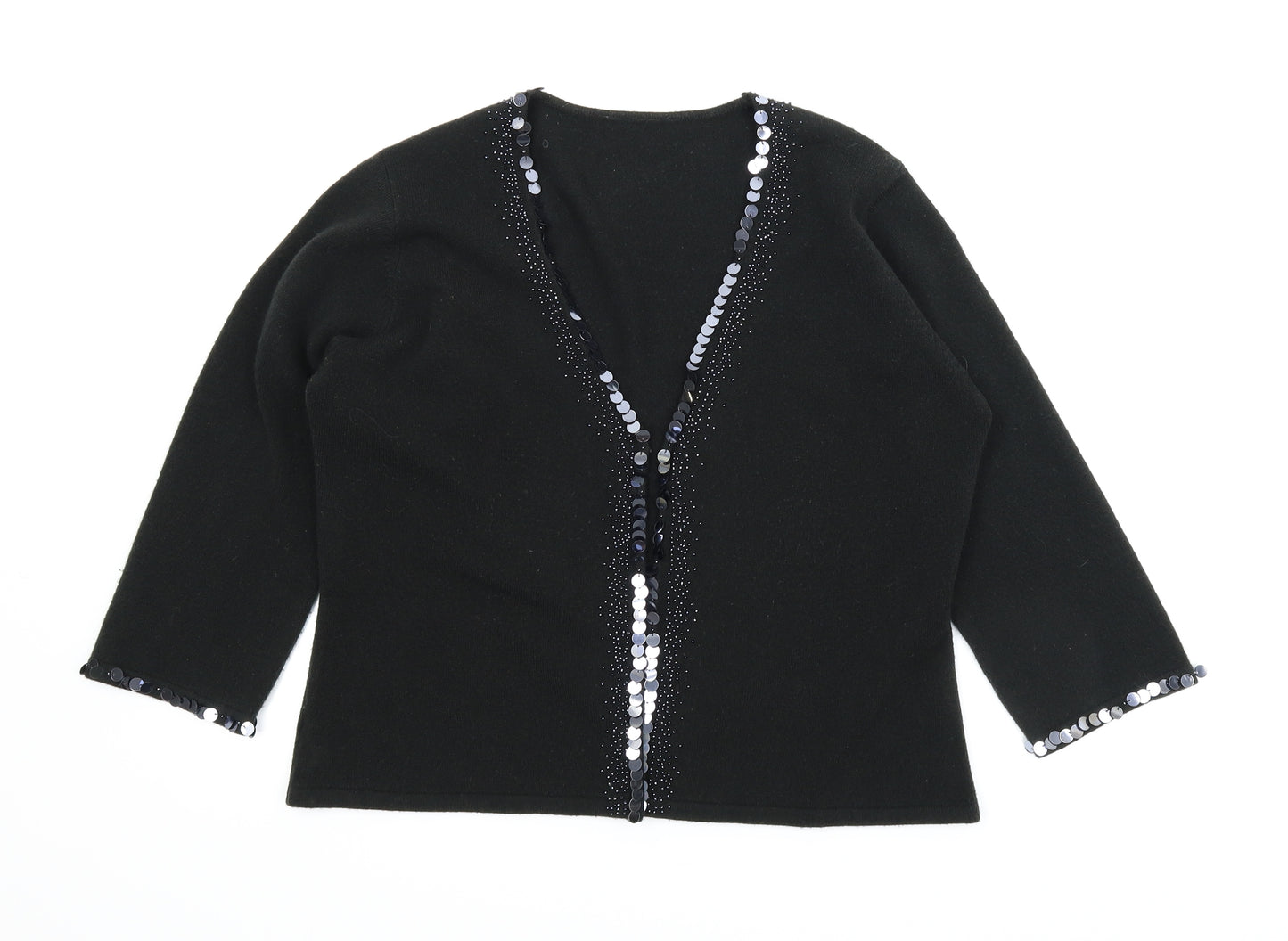 Preworn Womens Black   Cardigan Jumper Size M
