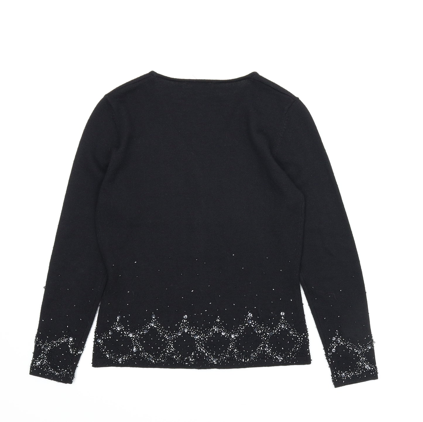 Preworn Womens Black   Cardigan Jumper Size 10