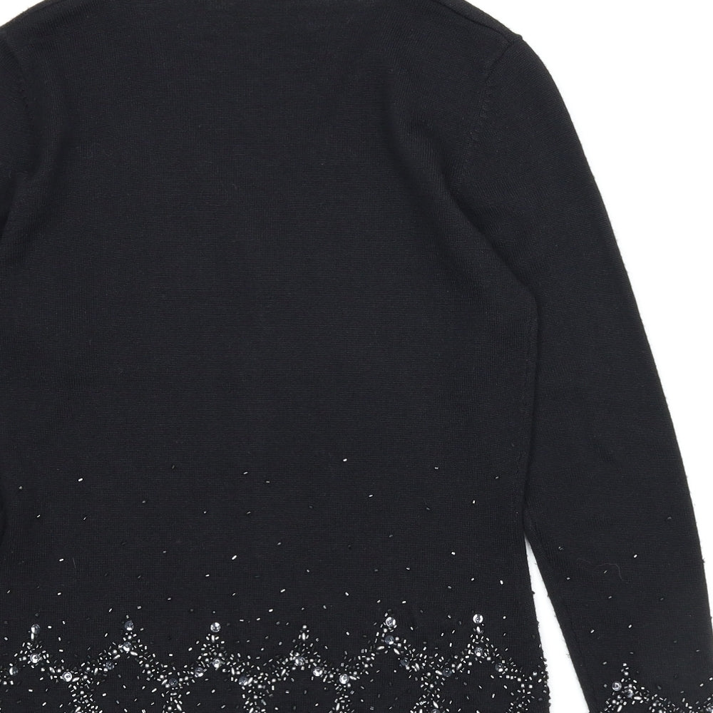 Preworn Womens Black   Cardigan Jumper Size 10