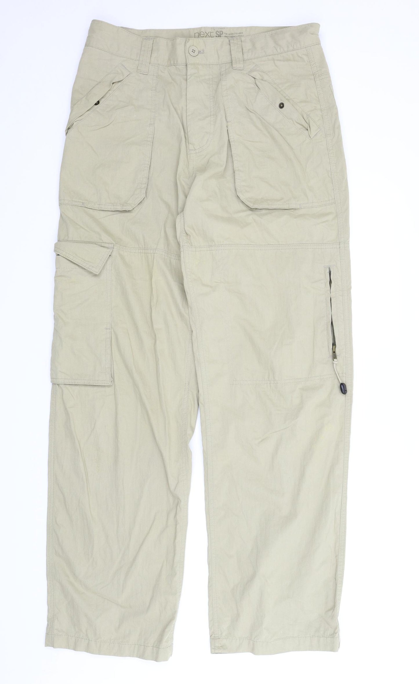 NEXT Mens Beige   Cargo Trousers Size 34 in L32 in