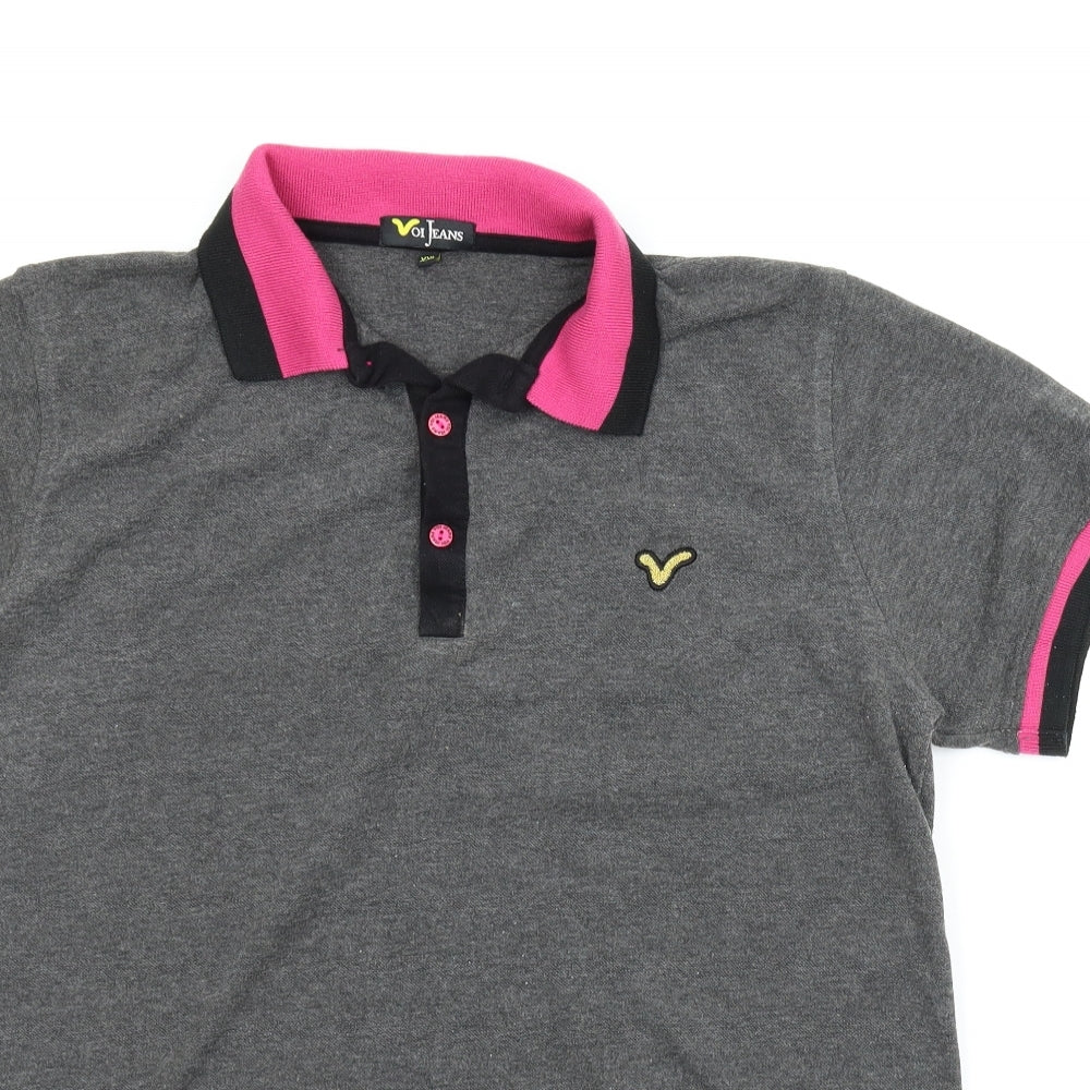 Voi Jeans Mens Grey    Polo Size 2XL