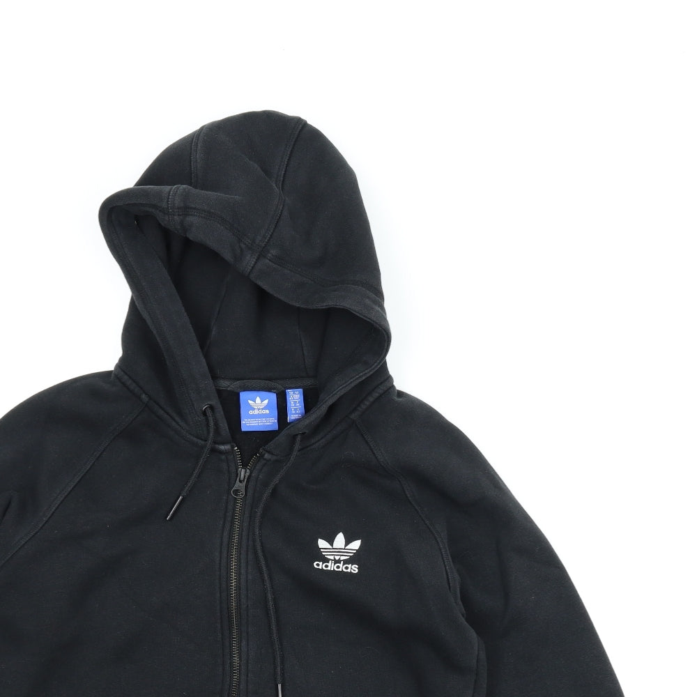 Adidas  Womens Black   Full Zip Hoodie Size 10