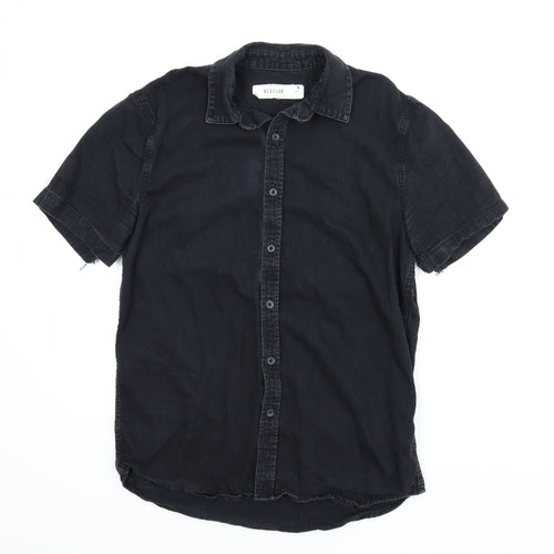 Topman Mens Black    Button-Up Size M