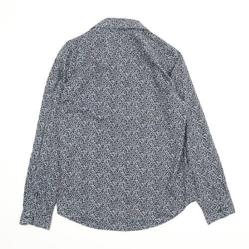 F&F Mens Blue Floral   Button-Up Size M