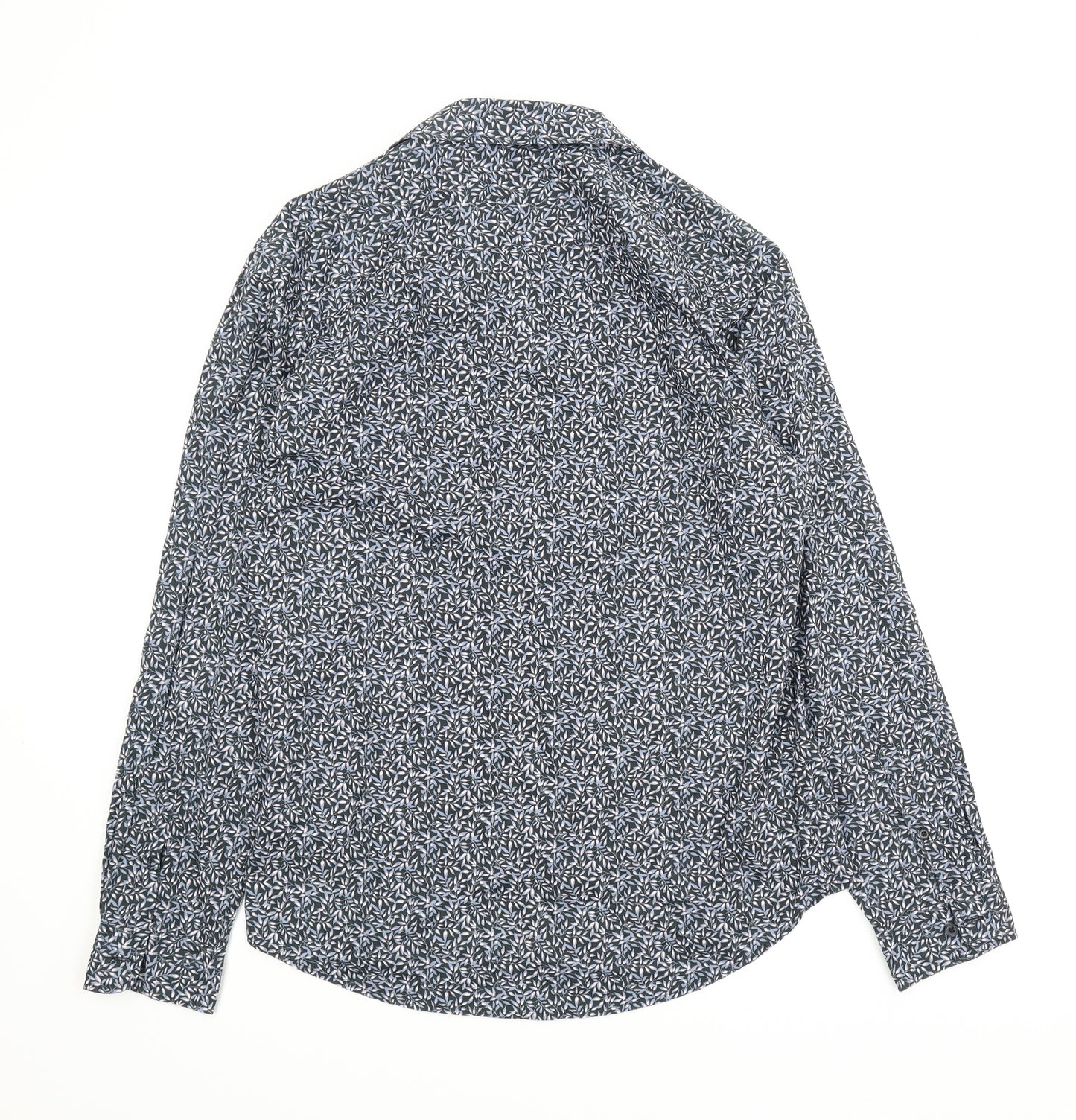 F&F Mens Blue Floral   Button-Up Size M