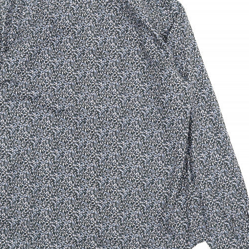 F&F Mens Blue Floral   Button-Up Size M
