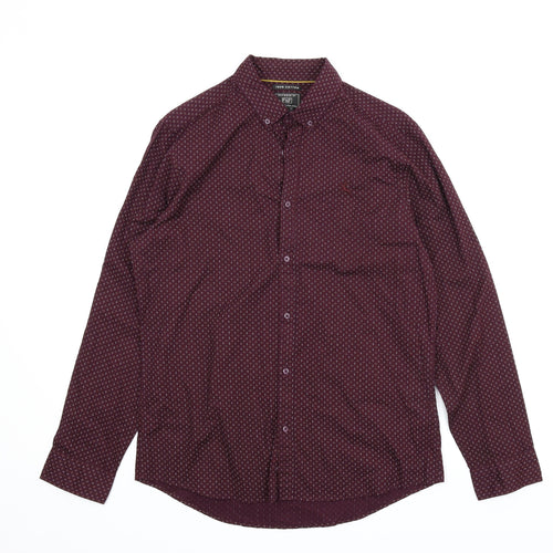 F&F Mens Purple    Button-Up Size M