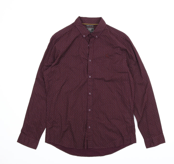 F&F Mens Purple    Button-Up Size M