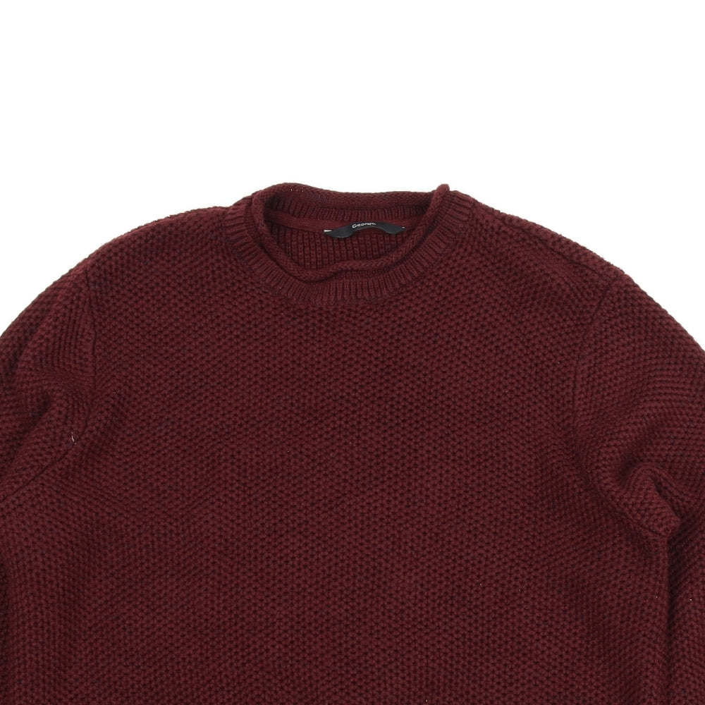 George Mens Purple   Pullover Jumper Size M