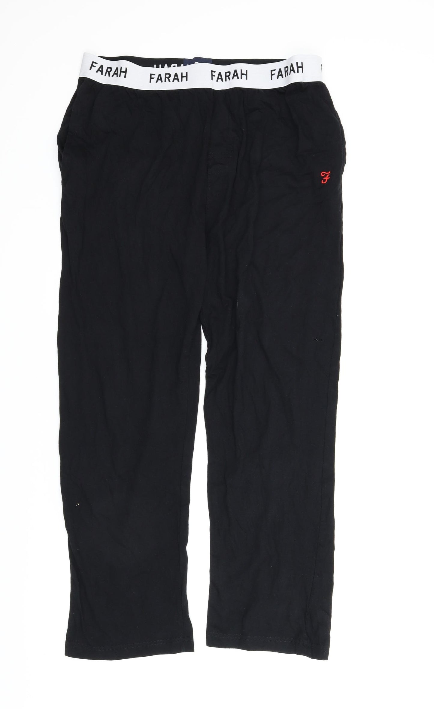 Farah Mens Black   Sweatpants Trousers Size L L26 in - Lounge